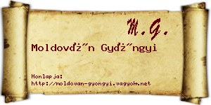 Moldován Gyöngyi névjegykártya