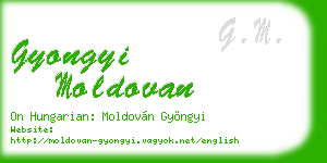 gyongyi moldovan business card