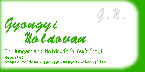 gyongyi moldovan business card